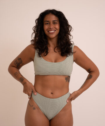 TOP DUPLA FACE VERDE MATTE - P