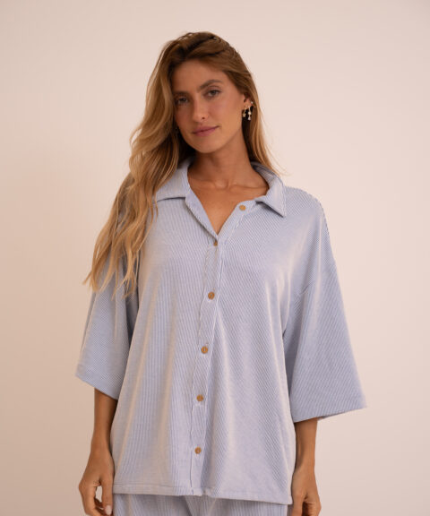 CAMISA LISTRADA AZUL