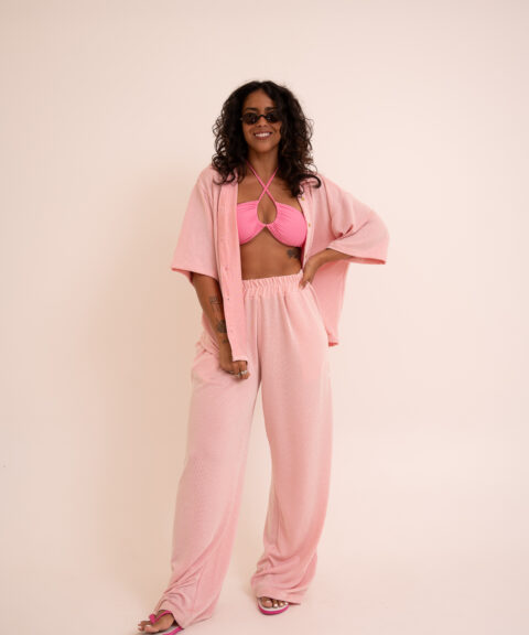 CALÇA LISTRADA PINK