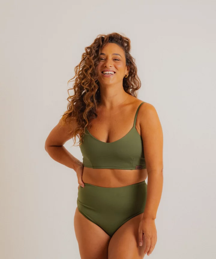 TOP CANOA VERDE MILITAR