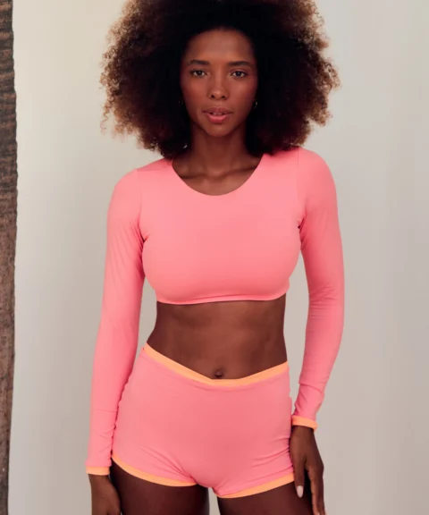 CROPPED SUNSET ROSA CHICLETE